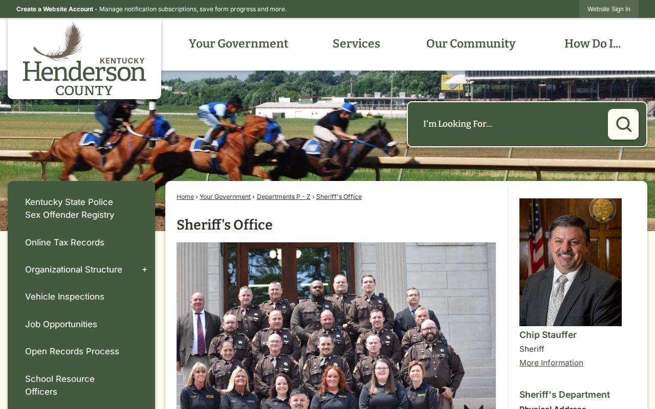 Henderson County Kentucky Sheriff's Office arrest records source