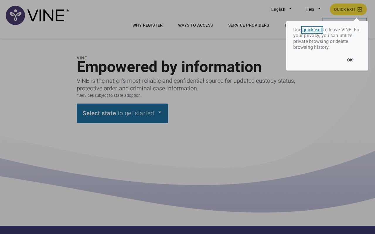 VINELink Henderson County custody search interface